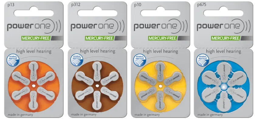 power one mercury free high level hearing aid batteries